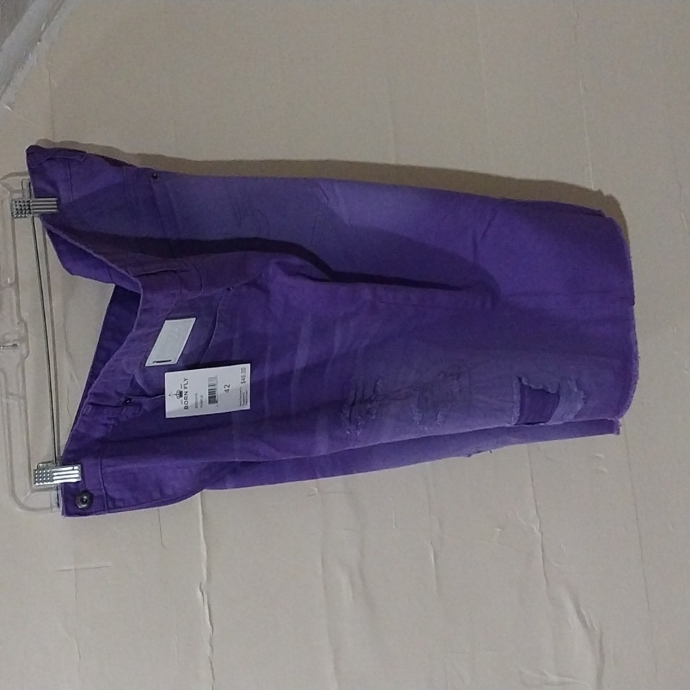Purple Jean Shorts